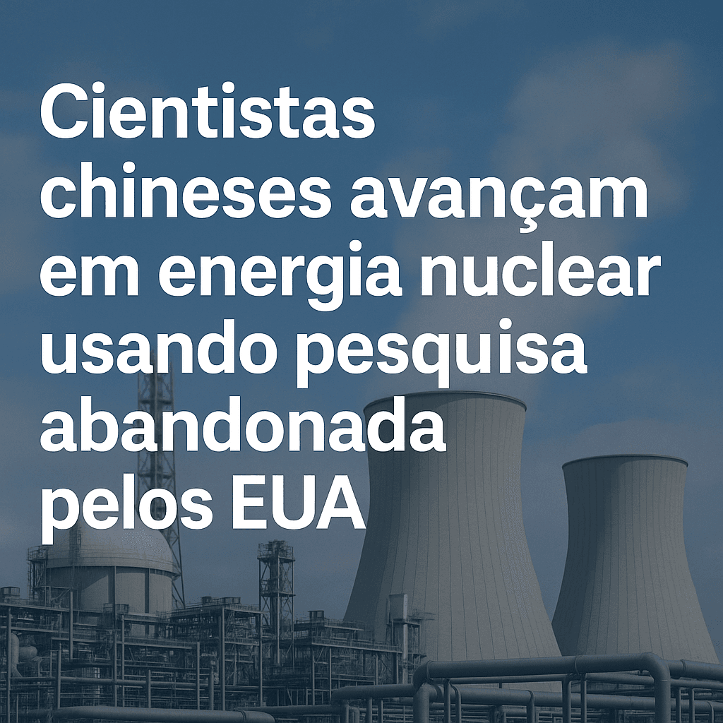 China revoluciona energia nuclear com tecnologia abandonada pelos EUA