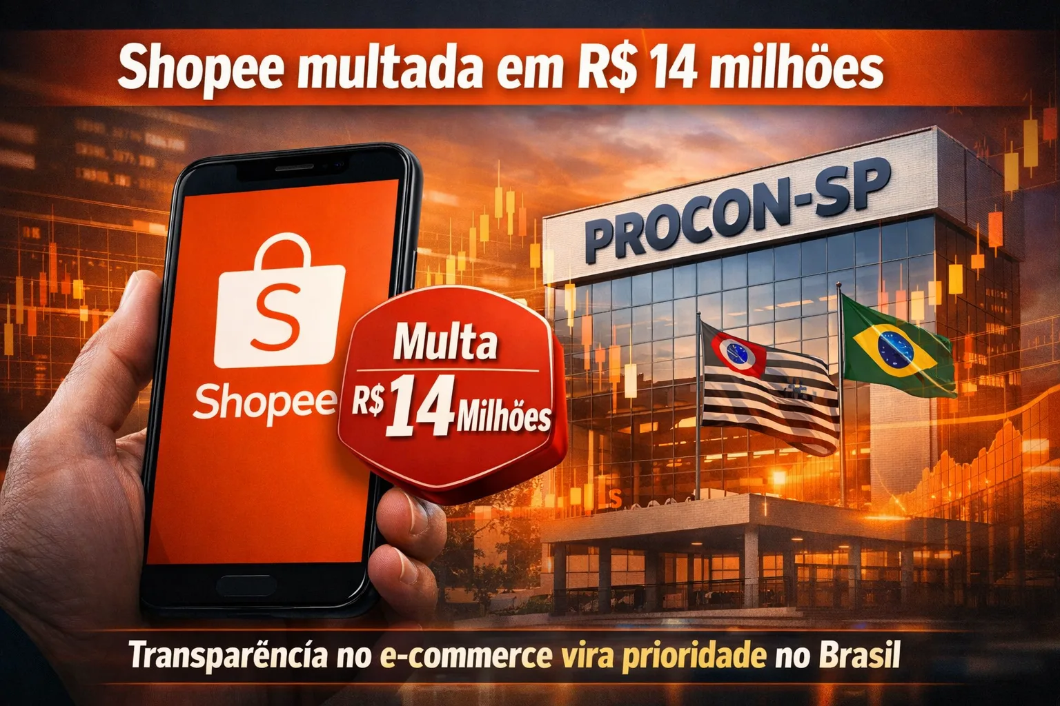 Procon-SP multa Shopee em R$ 14 milhões e pressiona plataformas de e-commerce por mais transparência