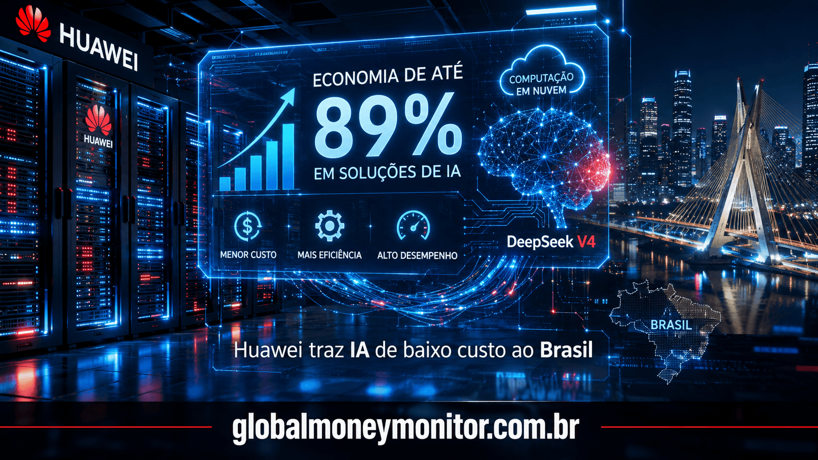 Huawei aposta em IA corporativa no Brasil e promete reduzir custos em até 89% com nova plataforma MaaS