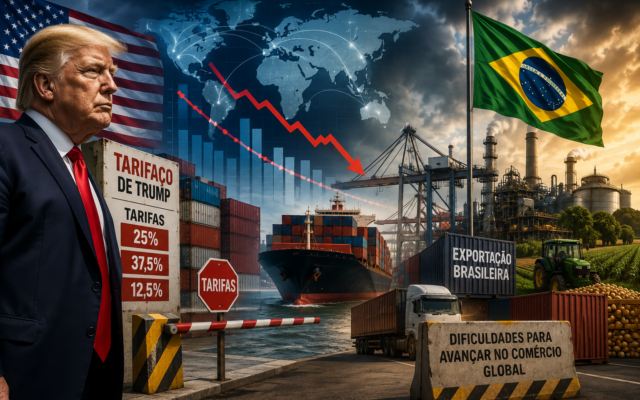 Tarifaço de Trump acende alerta: por que o Brasil ainda ocupa pouco espaço no comércio mundial