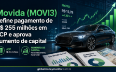 Movida confirma JCP de R$ 255 milhões e prepara nova etapa para acionistas de MOVI3