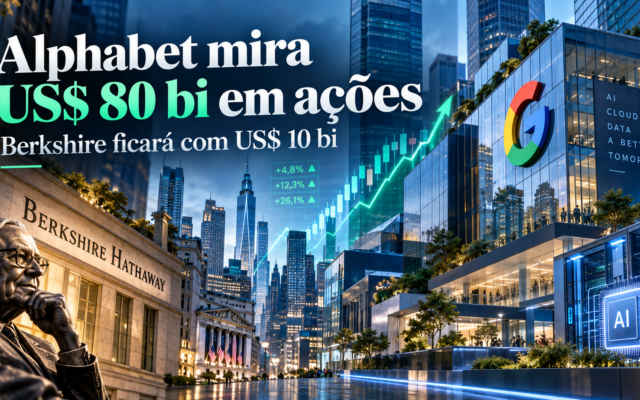 Alphabet surpreende Wall Street com megacaptação para IA e atrai US$ 10 bilhões da Berkshire