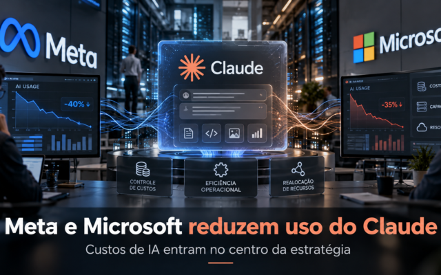 Meta e Microsoft reduzem uso interno do Claude e colocam custos da IA no centro da disputa